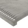 vidaXL Boxspring met matras fluweel lichtgrijs 90x200 cm