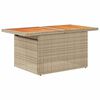 vidaXL 10-delige Loungeset met kussens poly rattan acacia beige