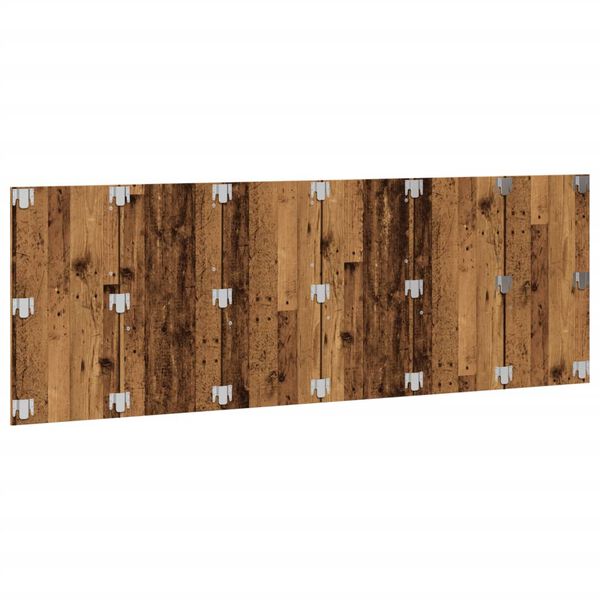 vidaXL Hoofdbord wandmodel 240x1,5x80 cm bewerkt hout oud houtkleurig