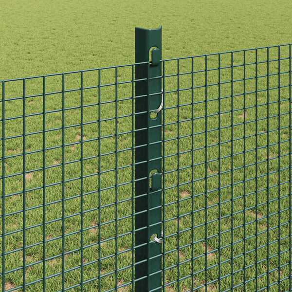 vidaXL Hek met Paal Groen 1,2 x 25 m Staal en PVC