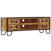 vidaXL Tv-meubel met lades 120x30x40 cm massief mangohout