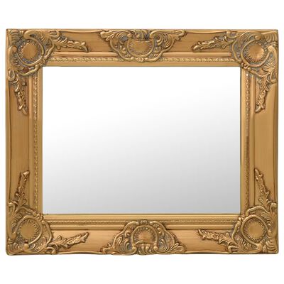 vidaXL Wandspiegel barok stijl 50x40 cm goudkleurig