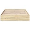 vidaXL Bedframe met lades bewerkt hout sonoma eikenkleurig 135x190 cm