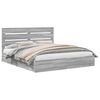 vidaXL Opslag bed met lade Grijs Sonoma 200 x 200 cm Bewerkt hout