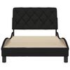 vidaXL Bedframe zonder matras 100x200 cm stof zwart