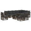 vidaXL Tuinbankenset 11 st Grijs poly rattan