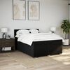 vidaXL Boxspring met matras stof zwart 160x200 cm