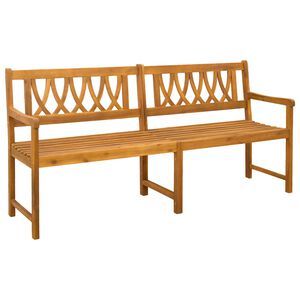 vidaXL Tuinbank Naturel 180 x 55,5 x 90 cm Massief Acaciahout
