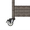 vidaXL Keukentrolley 3-laags poly rattan en massief acaciahout grijs