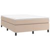 vidaXL Boxspring bed kunstleer cappuccinokleurig 140x190 cm