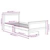 vidaXL Bedframe met 2 lades massief grenenhout honingbruin 100x200 cm