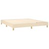 vidaXL Boxspring bed stof cr&egrave;mekleurig 180x200 cm