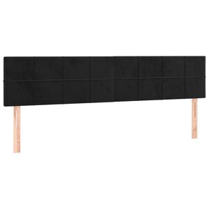 vidaXL Hoofdborden 180x5x78/88 cm fluweel zwart