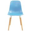 vidaXL Eetkamerstoelen 2 st kunststof blauw