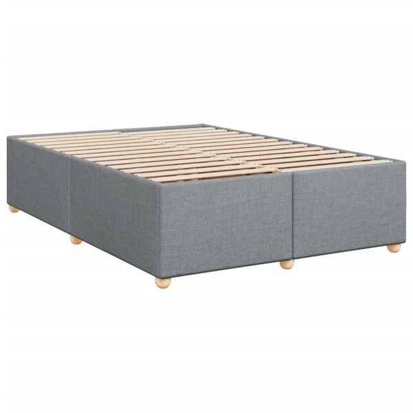 vidaXL Bedframe zonder matras stof lichtgrijs 140x190 cm