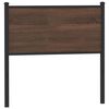 vidaXL Vervangend hoofdbord 75 cm bewerkt hout en staal bruin eikenkleurig