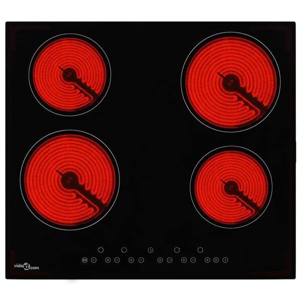 vidaXL Keramische kookplaat met 4 kookzones aanraakbediening 6000 W
