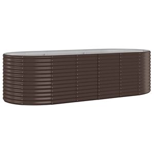 vidaXL Plantenbak 249x100x68 cm gegalvaniseerd staal bruin
