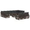 vidaXL Tuinbankenset 14 pcs Grijs en Donkergrijs poly rattan