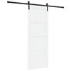 vidaXL Schuifdeur 78 x 202 cm Bewerkt hout Wit en zwart