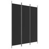 vidaXL Kamerscherm met 3 panelen 150x200 cm stof zwart