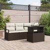 vidaXL Tuin Sofa Set met opslag met kussen 5 pcs Bruin poly rattan