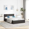 vidaXL Bedframe met opslag en LED stof donkergrijs 120x200 cm