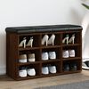 vidaXL Schoenenbank 82x32x50 cm bewerkt hout bruin eikenkleur