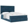 vidaXL Ottoman bed met matrassen 140x200cm fluweel donkerblauw