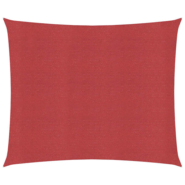 vidaXL Zonnezeil 160 g/m&sup2; 4,5x4,5 m HDPE rood