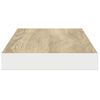 vidaXL Wandschappen zwevend 2 st 80x23,5x3,8 cm MDF eikenkleurig wit