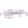 vidaXL Bedframe met lade Wasbruin 180 x 200 cm Massief Vurenhout