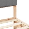 vidaXL Bedframe met Gevoerd Hoofdgedeelte Lichtgrijs 75 x 190 cm