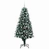 vidaXL Kunstkerstboom Groen 180 cm PVC en Staal en Kunststof