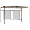 vidaXL Prieel met uittrekbaar dak 180 g/m&sup2; 3x4x2,3 m taupe
