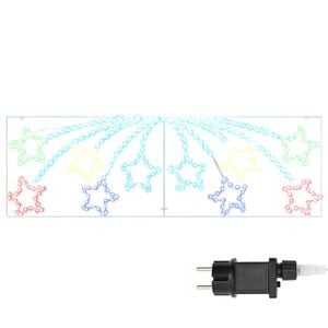 vidaXL Kerstster 432 LED's Multikleur 182 x 58 cm PVC