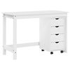 vidaXL Bureau Kas Set 2 st Wit Massief grenenhout