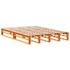 vidaXL Bed met boekenkast zonder matras hout wasbruin 135x190 cm