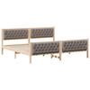 vidaXL Bedframe met hoofdeinde Taupe 200 x 200 cm Massief grenenhout