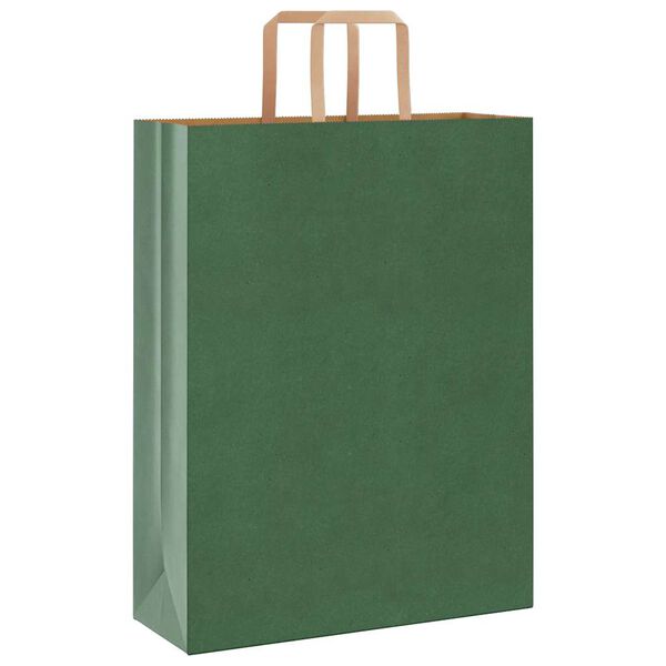 vidaXL Papieren zakken 50 st met hengsels 32x12x42 cm groen