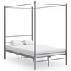 vidaXL Hemelbedframe metaal grijs 120x200 cm