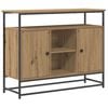 vidaXL Dressoir artisanaal eikenkleurig 100 x 35 x 80 cm Bewerkt hout
