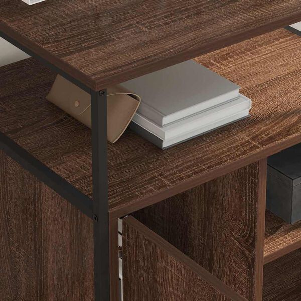 vidaXL Kantoor kast met oplaadstation bruin eikenkleur 61 x 46 x 67 cm