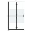 vidaXL Inloopdouchewand inklapbaar 100x190 cm ESG-glas halfmat
