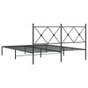 vidaXL Bedframe met hoofdbord metaal zwart 160x200 cm