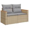 vidaXL Tuinbankenset 11 pcs Beige poly rattan