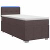 vidaXL Boxspringbed met matras Donkerbruin 90 x 200 cm Stof
