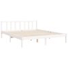 vidaXL Bedframe met hoofdbord massief hout wit