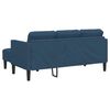 vidaXL Bankstel met kussen 2 pcs Blauw Polyester