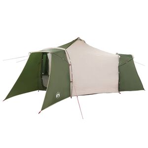 vidaXL Tipi Tent met dak met opslag Groen 492 x 492 x 275 cm taft
